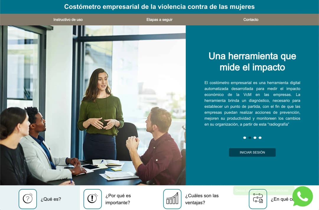 Proyecto de desarrollo web Costometro de la Violencia - PreViMujer - Cooperación Alemana realizado por zoftwaretech