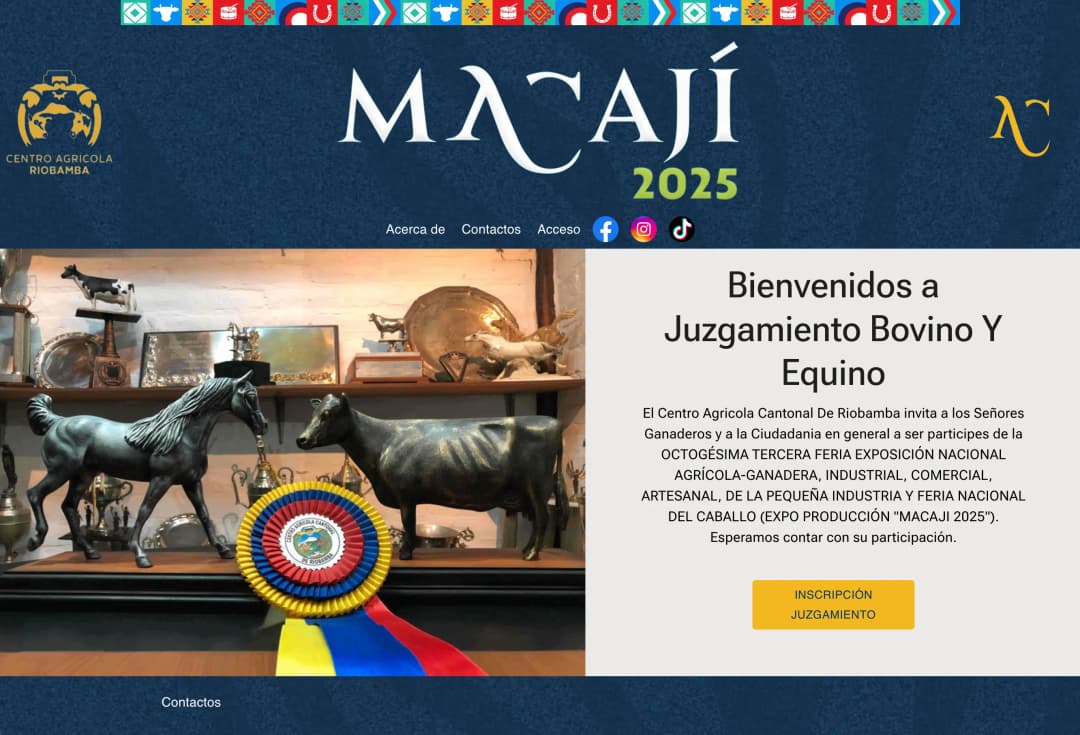 Proyecto de desarrollo web Sistema de Juzgamiento - Centro Agrícola Cantonal de Riobamba - Quinta Macaji realizado por zoftwaretech