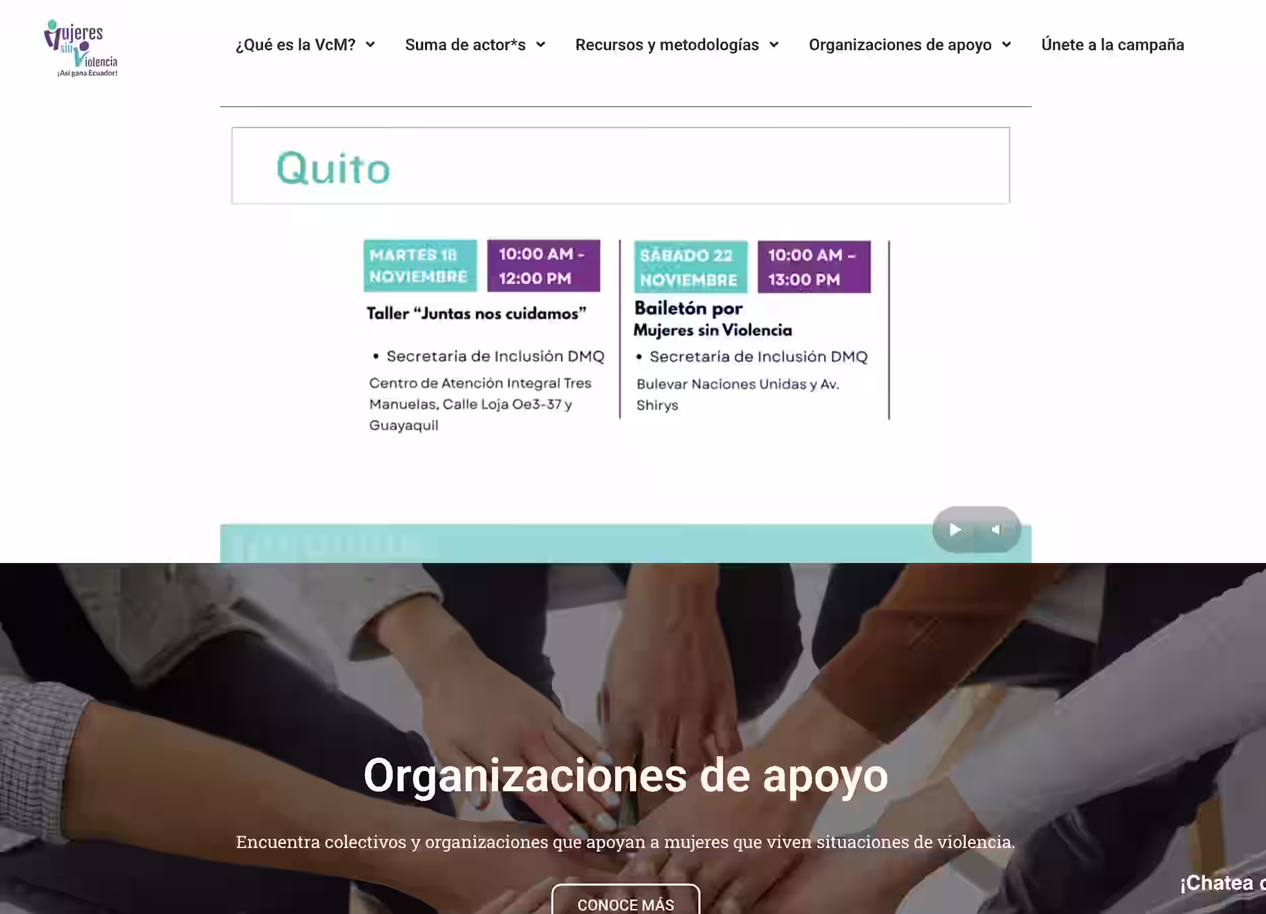 Proyecto de desarrollo web Mujeres sin Violencia - Mujeres sin Violencia realizado por zoftwaretech